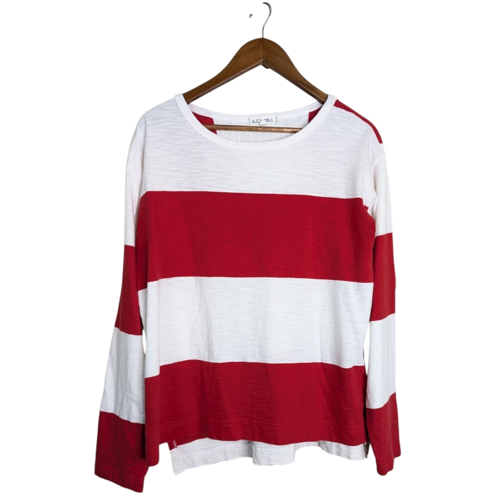 Alex Mill Red and White Striped Blouse